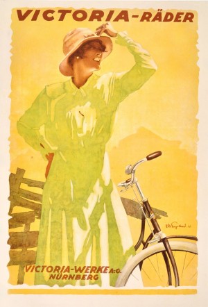 Original Vintage 1921 Bicycle Advertising Poster